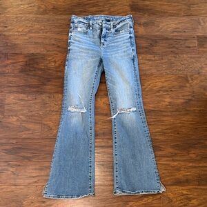 American Eagle Outfitters Light Blue Flare Jeans